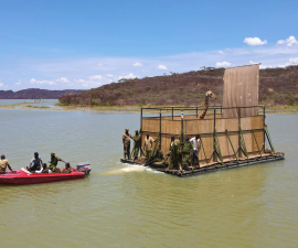 On Lake Baringo, floating to a new home